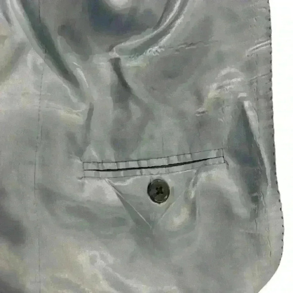 Peter Millar Sport Coat Mens Grey and Blue Pinstripe Union Made In Canada Jacket - Picture 9 of 11